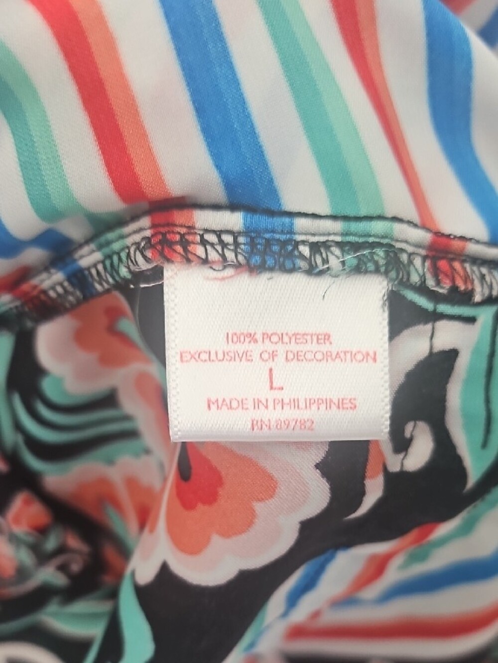 Josie by Natori Womens Red Black Floral & Geometric Kimono Robe Large - Picture 6 of 6
